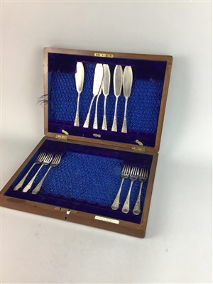 Lot 364 - A GROUP OF CASED SILVER PLATED FLAT WARE