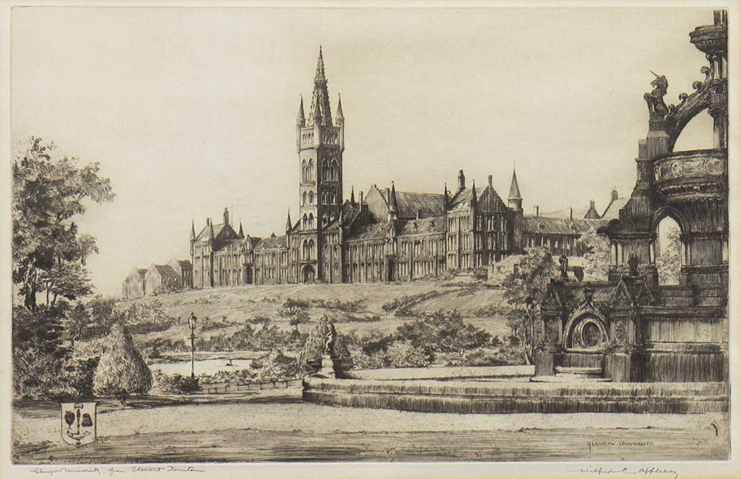 Lot 428 - UNIVERSITY OF GLASGOW, AN ETCHING BY APPLEBY