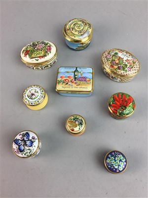 Lot 235 - A COLLECTION OF HALCYON DAYS, STAFFORDSHIRE AND OTHER ENAMELS