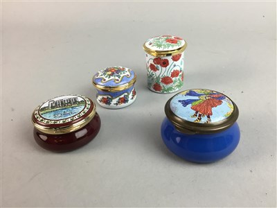 Lot 235 - A COLLECTION OF HALCYON DAYS, STAFFORDSHIRE AND OTHER ENAMELS