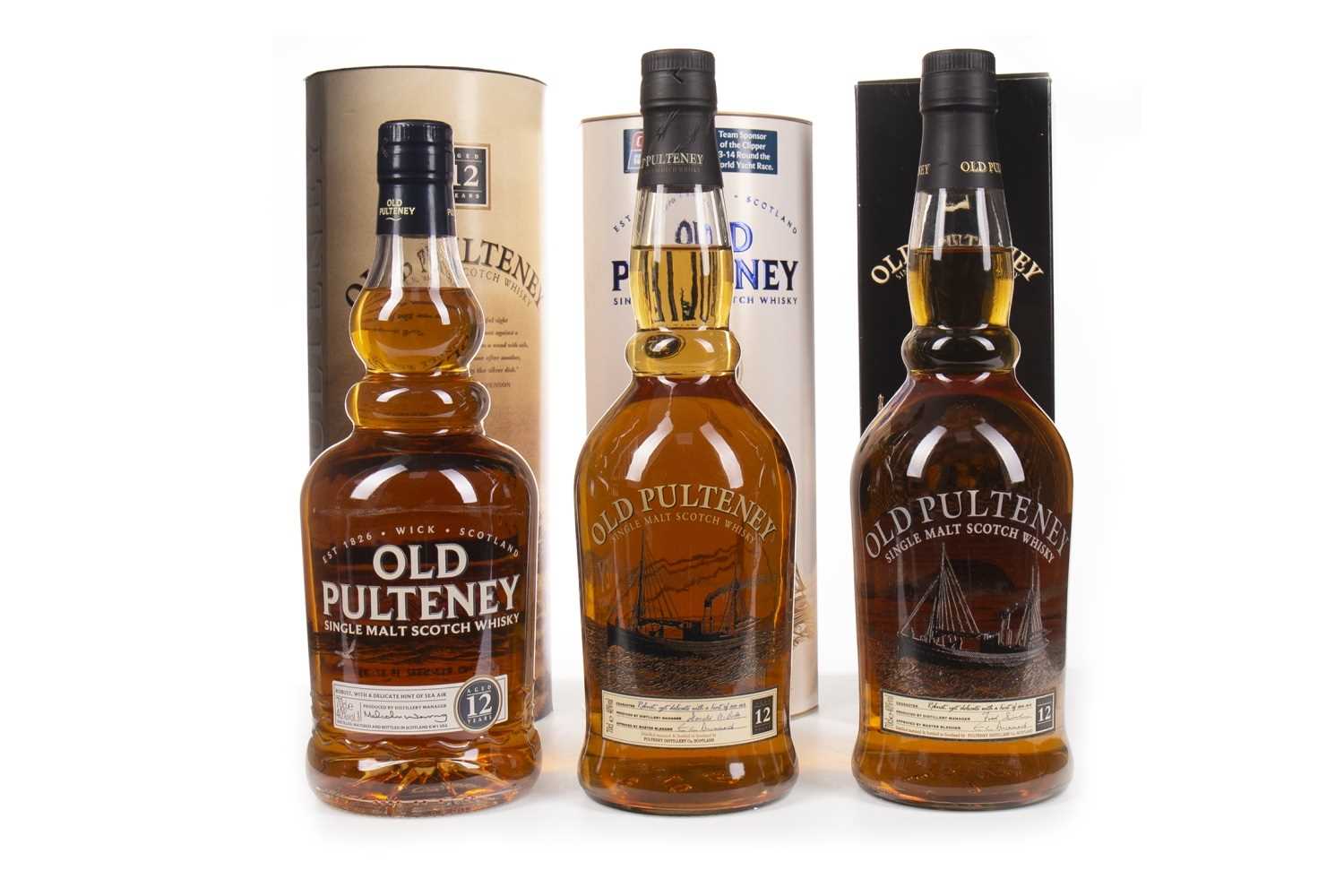 Lot 315 - THREE BOTTLES OF OLD PULTENEY 12 YEARS OLD