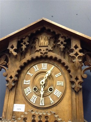Lot 1430 - A LATE 19TH CENTURY BLACK FOREST CUCKOO CLOCK