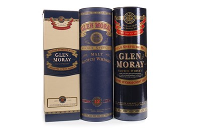 Lot 316 - TWO BOTTLES OF GLEN MORAY 12 YEARS OLD AND ONE CHARDONNAY FINISH