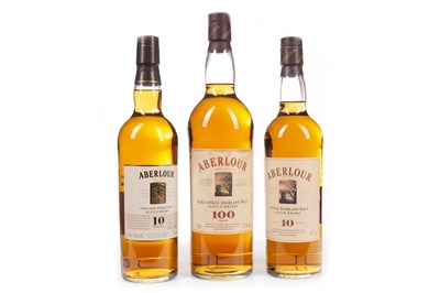 Lot 325 - ONE LITRE OF ABERLOUR 100° PROOF AND TWO BOTTLES OF ABERLOUR AGED 10 YEARS