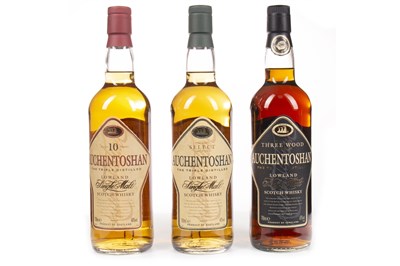 Lot 328 - AUCHENTOSHAN THREE WOOD, 10 YEARS OLD AND SELECT