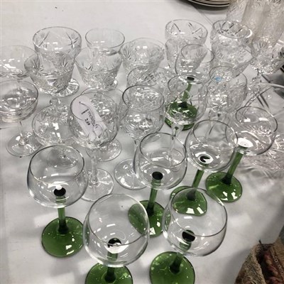 Lot 249 - A COLLECTION OF WINE GLASSES AND OTHER CRYSTAL INCLUDING EDINBURGH CRYSTAL