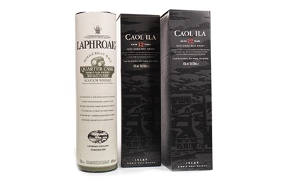 Lot 334 - TWO BOTTLES OF CAOL ILA AGED 12 YEARS AND LAPHROAIG QUARTER CASK