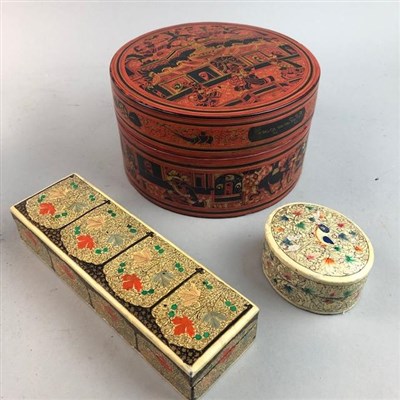 Lot 272 - A LOT OF THREE ASIAN LACQUERED BOXES