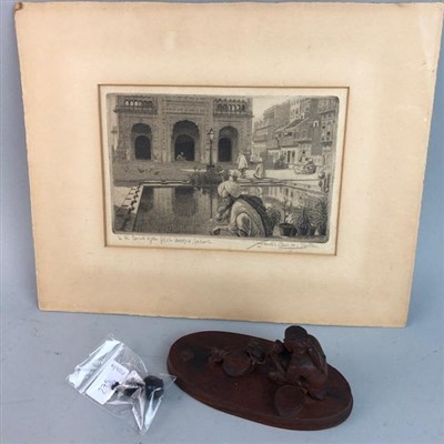 Lot 275 - AN ETCHING BY FRANK CLINGER SCALLAN AND TWO OTHER ITEMS