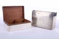 Lot 340 - TWO SILVER CIGARETTE BOXES one example maker...