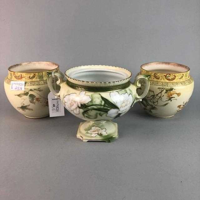 Lot 48 - A LOT OF TWO DOULTON BURSLEM PLANTERS AND ANOTHER