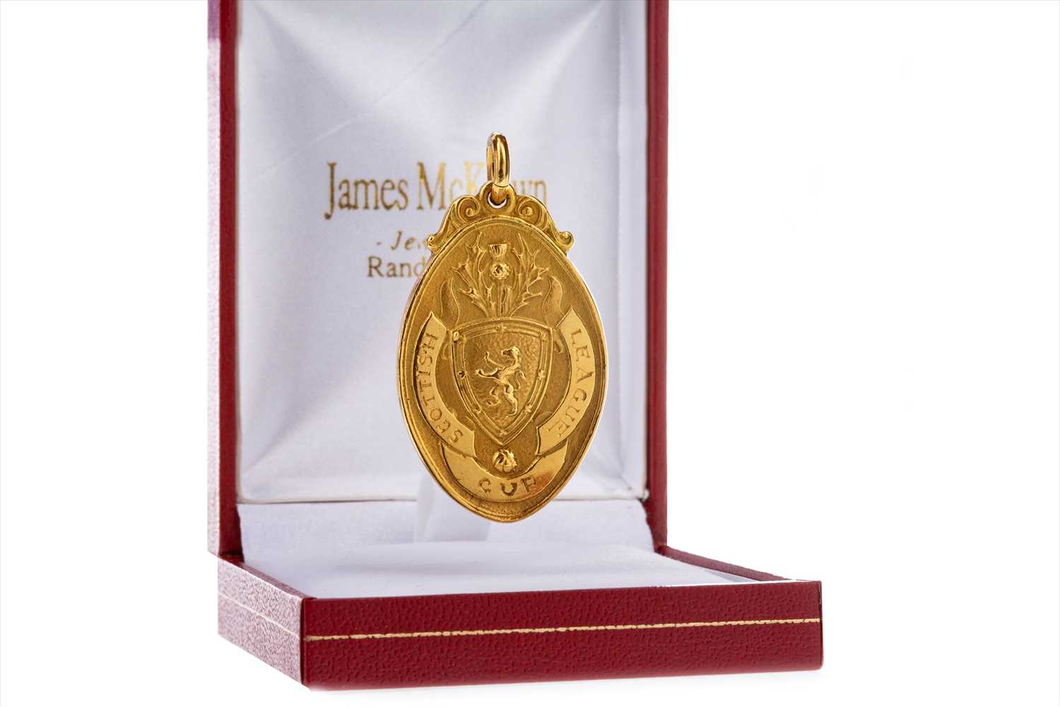 Lot 1709 - A SCOTTISH LEAGUE CUP GOLD MEDAL 1957 WON BY CELTIC F.C.