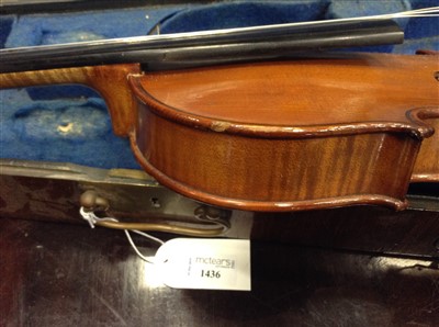 Lot 1436 - A ROSEWOOD VIOLIN BY HAWKES & SON