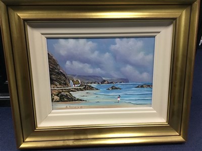 Lot 80 - BEACH SCENES, A PAIR OF OILS BY BRENDAN TIMMONS