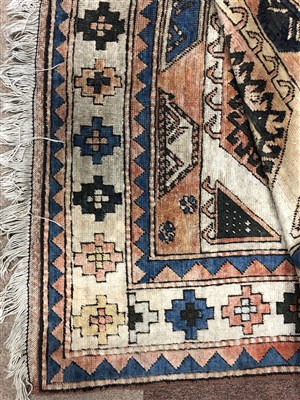 Lot 342 - A MIDDLE EASTERN FRINGED CARPET