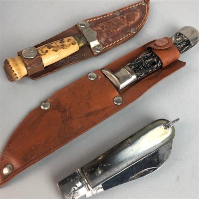 Lot 83 - A COLLECTION OF PEN KNIVES AND OTHER KNIVES