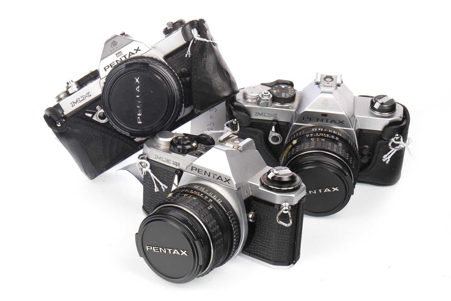 Lot 1473 - A PENTAX MX SLR CAMERA AND OTHER CAMERAS