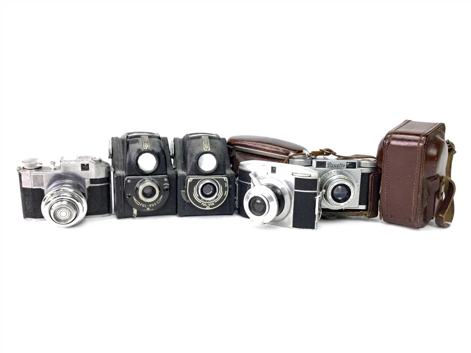 Lot 1476 - A LOT OF SEVEN CAMERAS INCLUDING TWO ENSIGN FUL-VUE CAMERAS