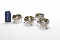 Lot 367 - MATCHED SET OF FOUR VICTORIAN SILVER TABLE...