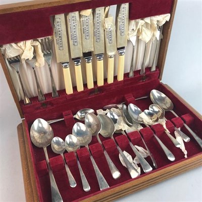 Lot 322 - A CANTEEN OF SILVER PLATED CUTLERY