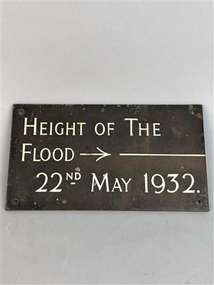 Lot 397 - A 20TH CENTURY FLOOD SIGN