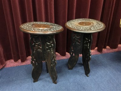 Lot 391 - A PAIR OF CHINESE OCCASIONAL TABLES