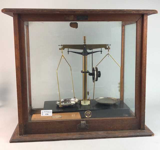 Lot 136 - A SET OF SCIENTIFIC SCALES