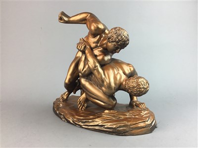 Lot 168 - A MODERN GILT FIGURE AND ANOTHER