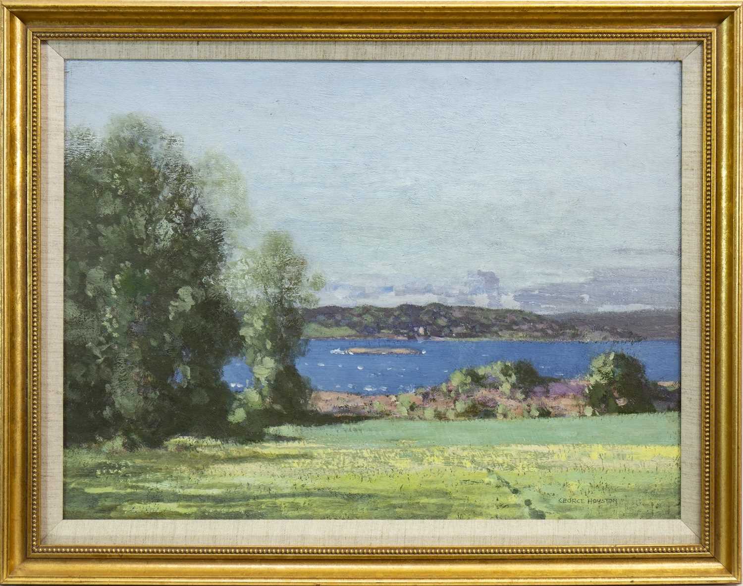 Lot 427 - SCOTTISH LOCH, AN OIL BY GEORGE HOUSTON