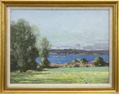 Lot 427 - SCOTTISH LOCH, AN OIL BY GEORGE HOUSTON
