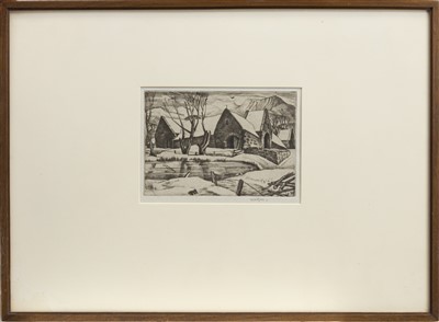 Lot 437 - SWANSTON FARM, AN ETCHING BY WILLIAM WILSON