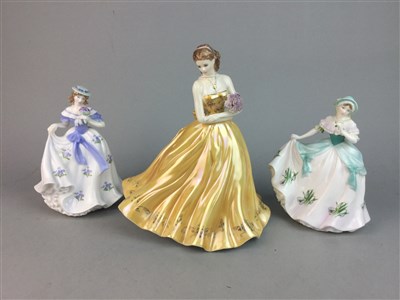 Lot 151 - A COLLECTION OF FIVE ROYAL WORCESTER FIGURES OF LADIES
