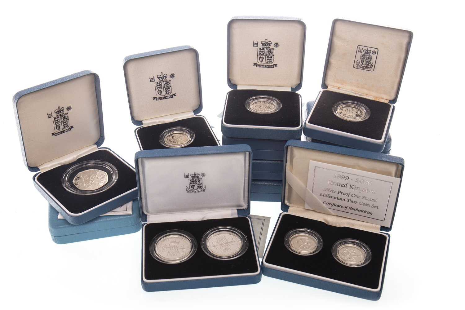 Lot 548 - FIFTEEN SILVER PROOF COINS