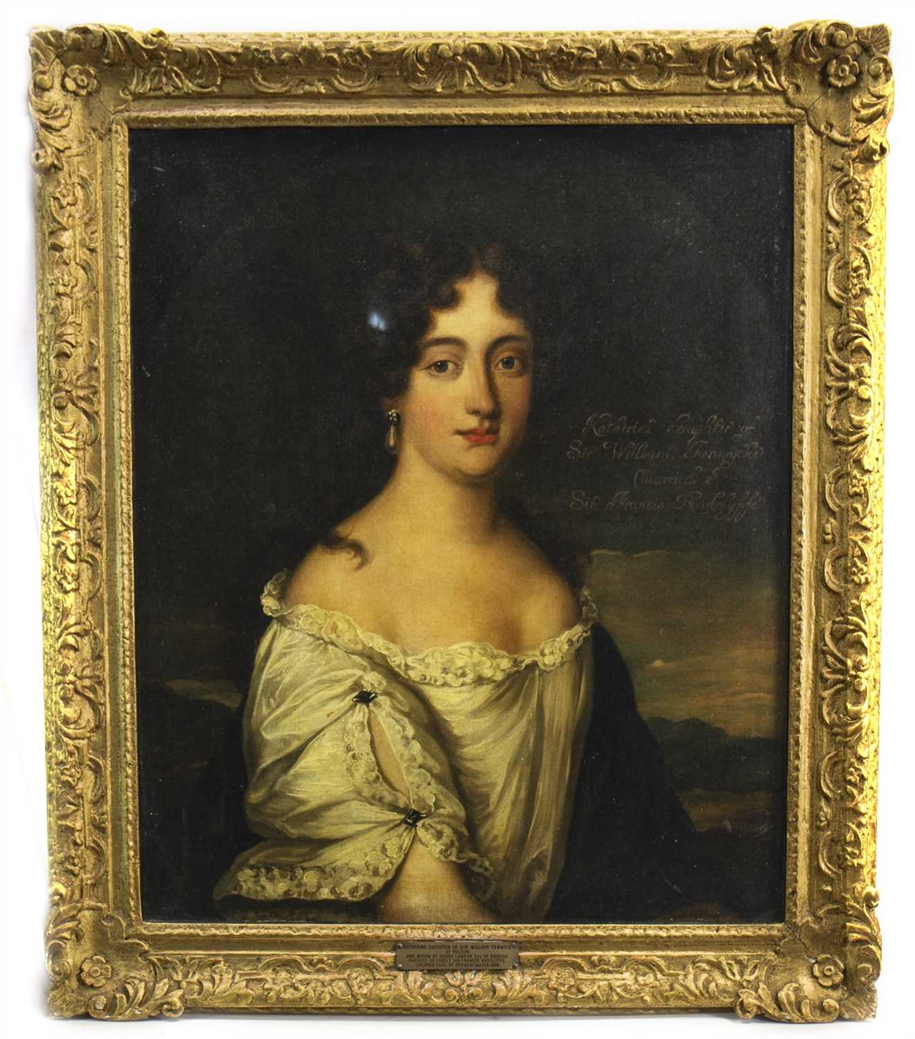 Lot 430 - KATHERINE, DAUGHTER OF SIR WILLIAM FENWICK, AN OIL