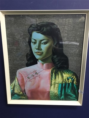Lot 158 - A COLOUR PRINT OF MISS WONG AFTER TRETCHIKOFF
