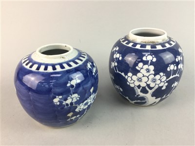 Lot 191 - TWO EARLY 20TH CENTURY CHINESE BLUE AND WHITE GINGER JARS
