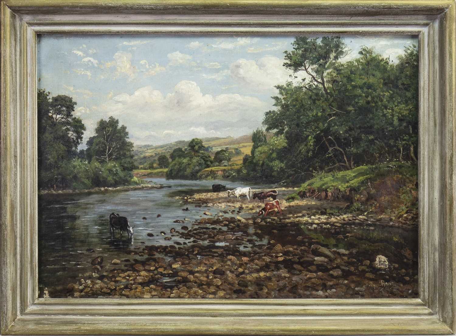 Lot 440 - THE BED OF THE RIVER CONWAY, AN OIL