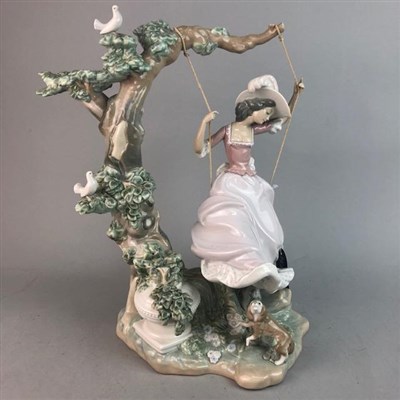 Lot 443 - A LLADRO FIGURE OF A FEMALE ON A SWING