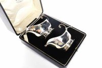Lot 419 - PAIR OF GEORGE V SILVER SAUCE BOATS maker...