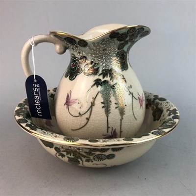 Lot 459 - AN EASTERN CERAMIC EWER AND BASIN, VASE AND BOWL