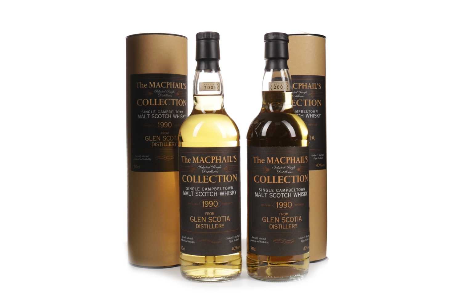 Lot 362 - TWO BOTTLES OF GLEN SCOTIA 1990 MACPHAIL'S COLLECTION