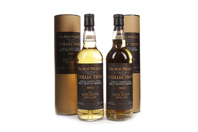 Lot 362 - TWO BOTTLES OF GLEN SCOTIA 1990 MACPHAIL'S COLLECTION