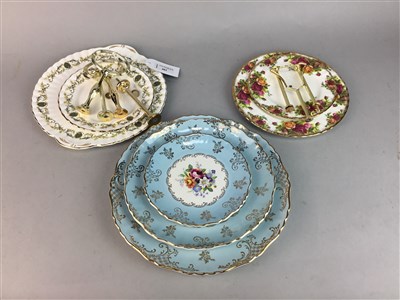 Lot 482 - A ROYAL ALBERT 'OLD COUNTRY ROSES' TWO TIER CAKE STAND AND OTHER CERAMICS