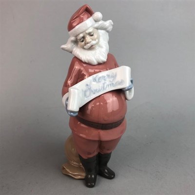 Lot 462 - A NAO FIGURE OF SANTA CLAUS AND THREE OTHER NAO FIGURES