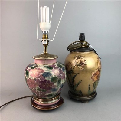 Lot 469 - A GROUP OF FOUR CERAMIC TABLE LAMPS