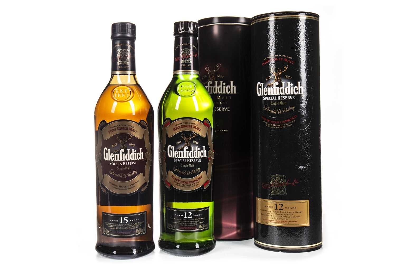 Lot 381 - GLENFIDDICH 15 AND 12 YEARS OLD