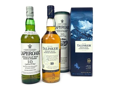 Lot 387 - TALISKER AGED 10 YEARS AND LAPHROAIG 10 YEARS OLD