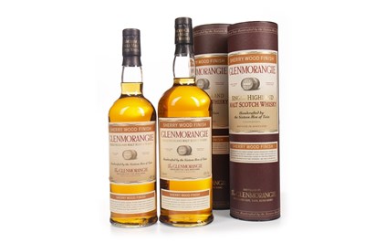 Lot 391 - ONE LITRE AND ONE BOTTLE OF GLENMORANGIE SHERRY WOOD