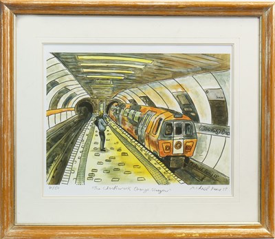 Lot 617 - THE CLOCKWORK ORANGE, A SIGNED LIMITED EDITION  PRINT BY MICHAEL FERNS