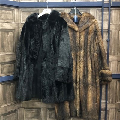 Lot 520 - A 3/4 LENGTH FUR COAT AND ANOTHER